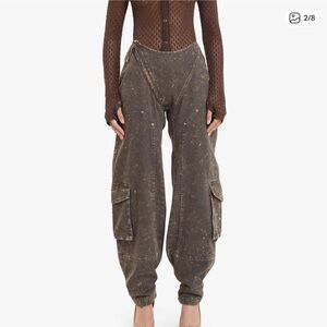 Ruve Shop Wide Leg Brown Cargo Jeans